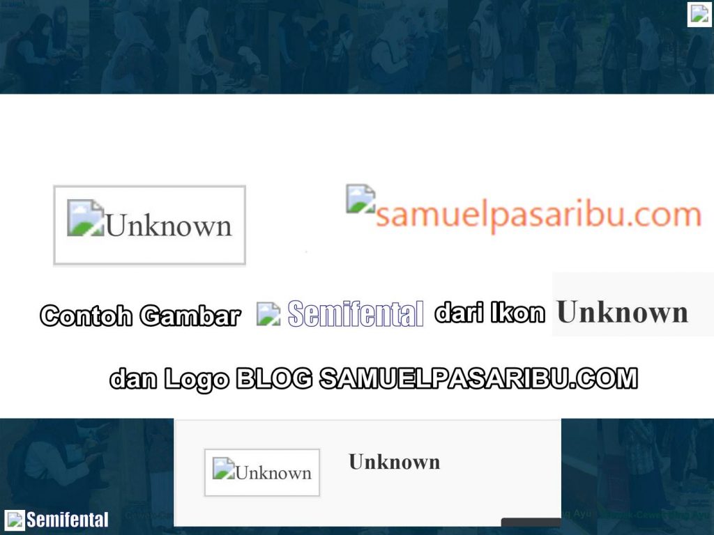 Contoh Gambar Semifental Dari Ikon Unknown dan Logo Blog SAMUELPASARIBU.COM